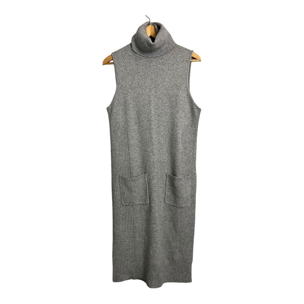 BP Sweater Dress Gray Knit Sleeveless Nordstrom S Small Twee Preppy Turtleneck